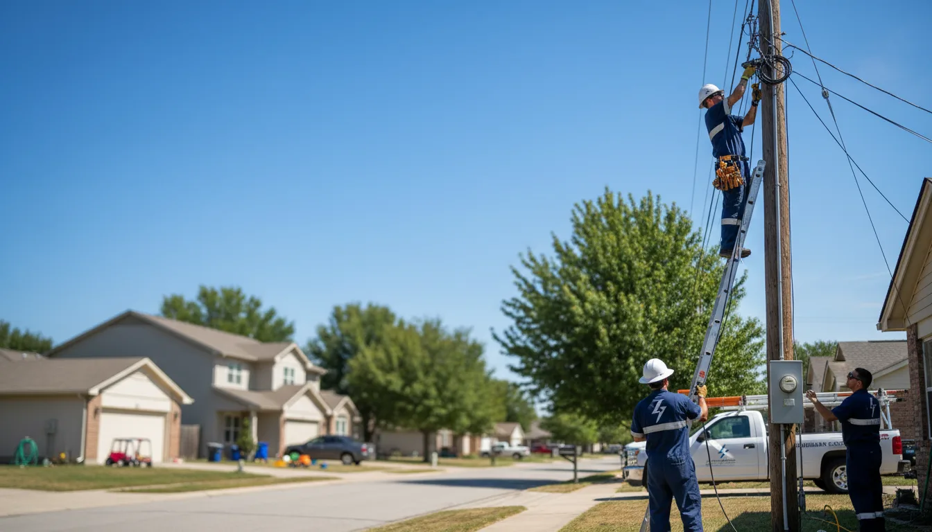 Residential electrician providing installation services in Fairview, WV